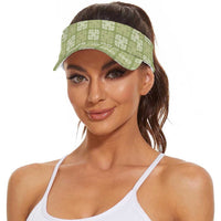 Vesuvian Green Palaka Quilt Hawaii Sun Visor Cap Traditional Hawaii-plaid Pattern