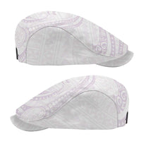 White Sunday Lotu Tamaiti Jeff Hat Polynesian Wave Pastel Mauve - Polynesian Pride