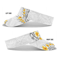 White Tropical Plumeria With Galaxy Polynesian Art Sun Visor Cap LT14 - Polynesian Pride