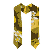 Yellow Banana Leaf Hawaii Graduation Stole Lau Maia Plumeria Tropical Summer Vibes LT14 - Polynesian Pride