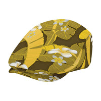 Yellow Banana Leaf Hawaii Jeff Hat Lau Maia Plumeria Tropical Summer Vibes LT14 - Polynesian Pride