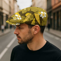 Yellow Banana Leaf Hawaii Jeff Hat Lau Maia Plumeria Tropical Summer Vibes LT14 - Polynesian Pride