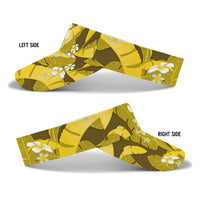 Yellow Banana Leaf Hawaii Sun Visor Cap Lau Maia Plumeria Tropical Summer Vibes LT14 - Polynesian Pride