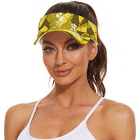 Yellow Banana Leaf Hawaii Sun Visor Cap Lau Maia Plumeria Tropical Summer Vibes LT14 - Polynesian Pride
