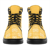 Yellow Palaka Quilt Hawaii All Season Boots Traditional Hawaii-plaid Pattern LT14 - Polynesian Pride
