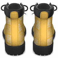 Yellow Palaka Quilt Hawaii All Season Boots Traditional Hawaii-plaid Pattern LT14 - Polynesian Pride