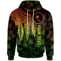 Chuuk Custom Hoodie Polynesian Wings (Reggae) Unisex Reggae - Polynesian Pride