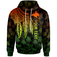 Papua New Guinea Custom Hoodie Polynesian Wings (Reggae) Unisex Reggae - Polynesian Pride