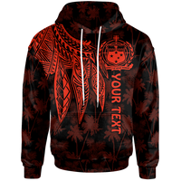 Samoa Custom Hoodie Polynesian Wings (Red) Unisex Red - Polynesian Pride