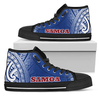 Samoa High Top Shoes - Polynesian Fog Blue - Polynesian Pride