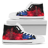Samoa Polynesian High Top Shoes - Smoking Style Unisex White - Polynesian Pride