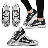 Samoa Sneakers - Samoa Coat Of Arms Polynesian Tattoo Black Style - Polynesian Pride
