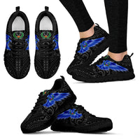 Pohnpei Sneakers - Pohnpei Flag Wing - A8 Unisex Black - Polynesian Pride