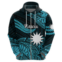 Custom Nauru Polynesian Hoodie Hibiscus Naoero Turquoise LT14 - Polynesian Pride