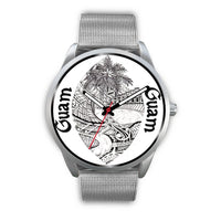 Guam Polynesian Seal Watch Silver Metal Mesh - Polynesian Pride
