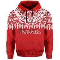 Polynesian Pride Hoodie Tonga Hoodie Tonga Ngatu Masi Tapa Hoodie Ver2 Unisex Red - Polynesian Pride