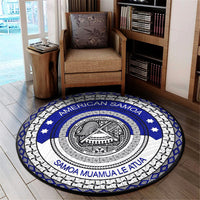 Polynesian Pride Home Set - Seal Of American Samoa Round Carpet Round Carpet Blue - Polynesian Pride
