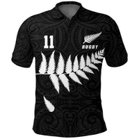 Polynesian Pride Apparel New Zealand Polo Shirt, Legend of Rugby Golf Shirt Black - Polynesian Pride