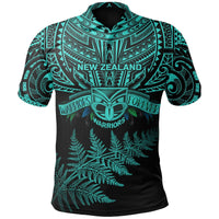 Polynesian Pride Apparel New Zealand Rugby Polo Shirt Warriors Forever Silver Fern, Turquoise Turquoise - Polynesian Pride