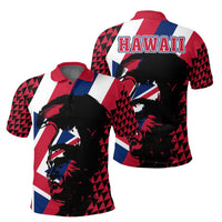 Polynesian Pride Apparel Polo Shirt Hawaiian Kanaka Maoli Polo Shirt Flag Polynesian Style Unisex Red - Polynesian Pride