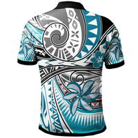 Polynesian Pride Apparel Pohnpei Polo Shirt Flower and Flow - Polynesian Pride