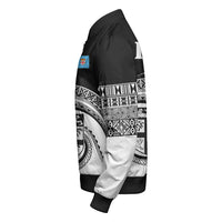 Polynesian Pride Jacket - Fiji Rugby Concept Sleeve Zip Bomber Jacket LT10 - Polynesian Pride