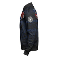 Polynesian Pride Jacket - American Samoa Forever Sleeve Zip Bomber Jacket LT10 - Polynesian Pride