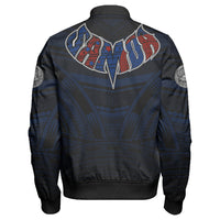 Polynesian Pride Jacket - American Samoa Forever Sleeve Zip Bomber Jacket LT10 - Polynesian Pride