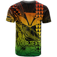 Custom Kakau Polynesian Tribal Hawaiian Turtle with Kanaka Maoli Reggae T Shirt LT9 - Polynesian Pride