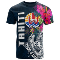 Tahiti T Shirt Tahiti Summer Vibes Unisex Blue - Polynesian Pride