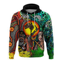 Australia Aboriginal Kangaroo Combine New Zealand Maori Kiwi Bird Hoodie LT2 - Polynesian Pride