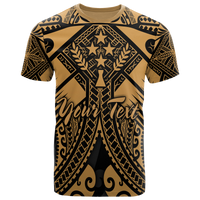 Kosrae Custom T Shirts Gold Seal with Polynesian Tattoo Unisex Art - Polynesian Pride