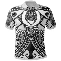 Pohnpei Custom Polo Shirt White Seal with Polynesian Tattoo Unisex White - Polynesian Pride