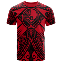 YAP T Shirt Red Seal with Polynesian Tattoo Unisex Red - Polynesian Pride