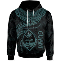 Guam Polynesian Hoodie Guam Waves (Turquoise) Unisex Turquoise - Polynesian Pride