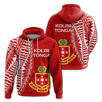 Kolisi Tonga Atele Hoodie Tongan Tribal LT12 Red - Polynesian Pride
