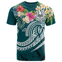 Tahiti Polynesian T Shirt Summer Plumeria (Turquoise) Unisex Turquoise - Polynesian Pride