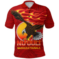American Samoa Polo Shirt Nuuuli Manulele Tausala Eagle LT12 Unisex Red - Polynesian Pride