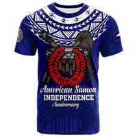 Custom American Samoa Independence Anniversary Pride T Shirt LT12 Unisex Blue - Polynesian Pride