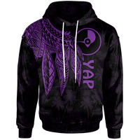 Yap Hoodie Polynesian Wings (Purple) Unisex Purple - Polynesian Pride