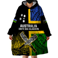 (Custom Personalised) Australian South Sea Islanders Flag Style Wearable Blanket Hoodie LT14 - Polynesian Pride