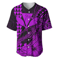 Kakau Polynesian Tribal Hawaiian Turtle with Kanaka Maoli Purple Baseball Jersey LT9 - Polynesian Pride