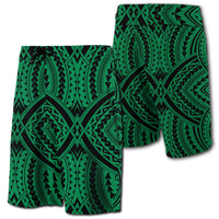 Hawaii Polynesian Tradition Board Shorts Green Men Green - Polynesian Pride