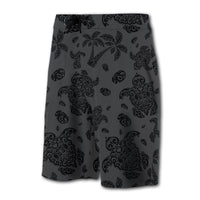 Hawaii Polynesian Turtle Palm And Sea Pebbles Board Shorts Gray - Polynesian Pride