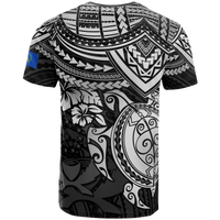 Pohnpei T Shirt Pohnpei FLag White Turtle Hibiscus - Polynesian Pride