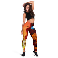 Yap Women's Leggings - Tribal Tuna Fish - Polynesian Pride