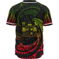 Fiji Polynesian Custom Personalised Baseball Shirt - Reggae Tribal Wave - Polynesian Pride