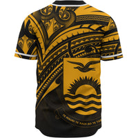 Kiribati Baseball Shirt - Gold Color Cross Style - Polynesian Pride