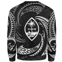 Guam Polynesian Sweater - White Tribal Wave - Polynesian Pride