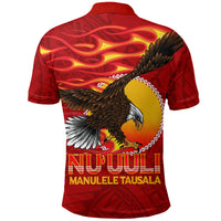 American Samoa Polo Shirt Nuuuli Manulele Tausala Eagle LT12 - Polynesian Pride
